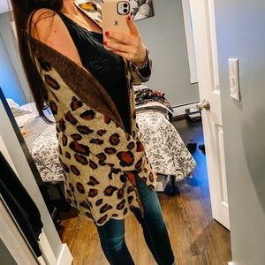 Soft leopard cardigan